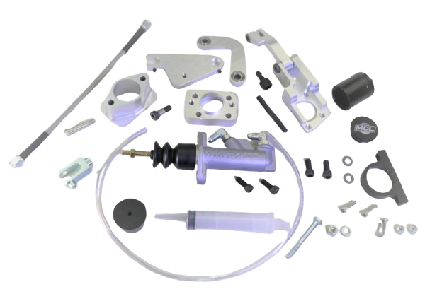 MDL LF Series 79-93 Mustang/Capri Hydraulic Clutch Master Kit, .700" Bore, Black Billet Reservoir